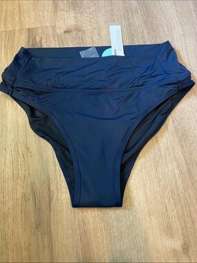 Beautikini Leak-Proof Period High-Waisted Bikini Bottom Size Medium Navy NWT